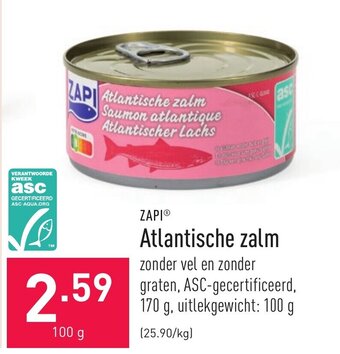 ALDI Zapi Atlantische zalm aanbieding