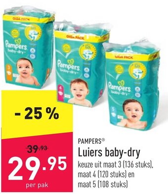 ALDI Pampers Luiers baby-dry aanbieding