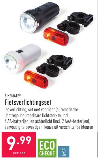 ALDI Bikemate Fietsverlichtingsset aanbieding