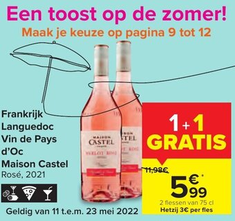 Carrefour Frankrijk Languedoc Vin de Pays d'Oc Maison Castel aanbieding