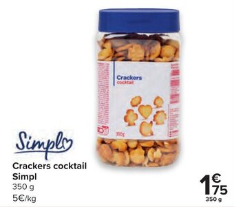 Carrefour Crackers cocktail Simpl aanbieding