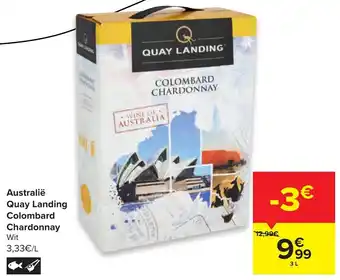 Carrefour Australie Quay Landing Colombard Chardonnay aanbieding