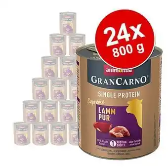 Zooplus 24x800g Adult Single Protein Supreme Animonda GranCarno Paard Puur Hondenvoer nat aanbieding