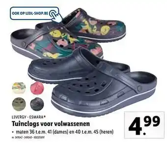 Lidl Tuinclogs voor volwassenen aanbieding