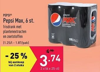 ALDI Pepsi max aanbieding