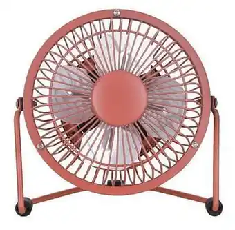 HEMA HEMA Tafelventilator USB Retro Ø10cm Terra aanbieding
