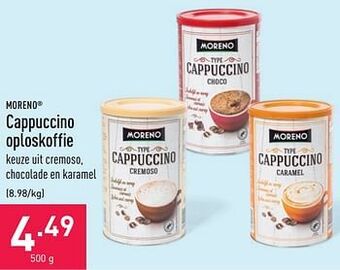 ALDI Cappuccino oploskoffie aanbieding