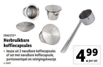 Lidl Herbruikbare koffiecapsules aanbieding