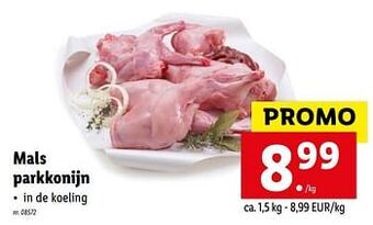Lidl Mals parkkonijn aanbieding
