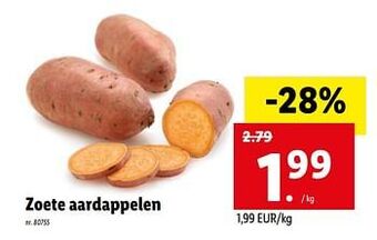 Lidl Zoete aardappelen aanbieding