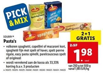 Lidl Pasta`s aanbieding
