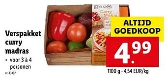 Lidl Verspakket curry madras aanbieding