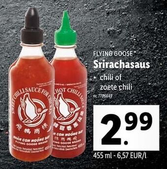 Lidl Srirachasaus aanbieding