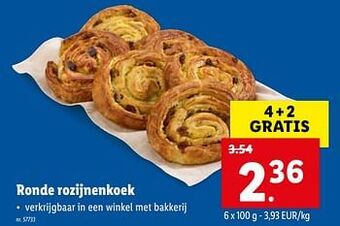 Ronde rozijnenkoek