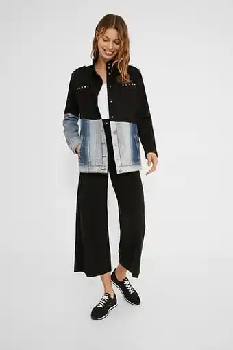Hybride denim parka - BLACK - M