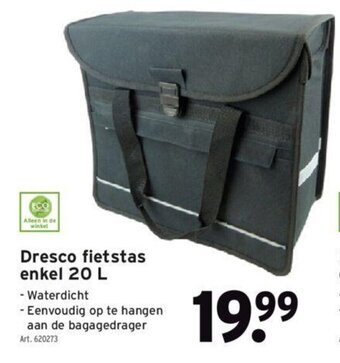 GAMMA Dresco fietstas enkel 20L aanbieding