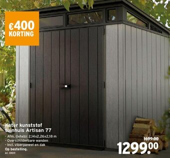 GAMMA Keter kunststof tuinhuis Artisan 77 aanbieding