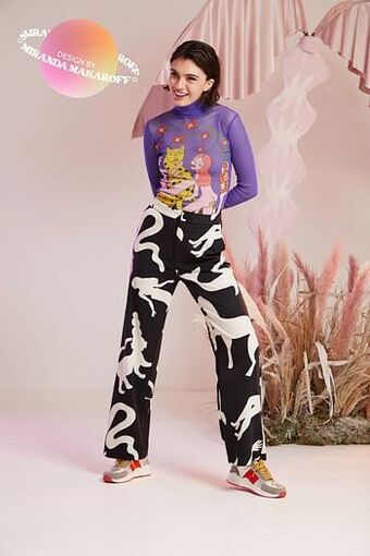 Culotte-broek met dierenprint - BLACK - L