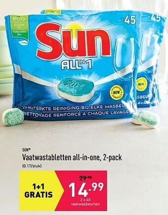 ALDI Vaatwastabletten all-in-one aanbieding