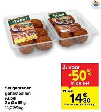 Carrefour Set gebraden gehaktballen aubel aanbieding