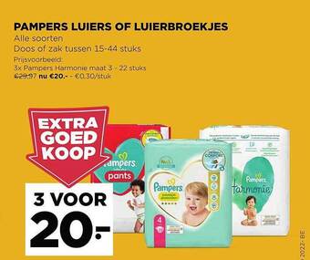 Jumbo Pampers Luiers Of Luierbroekjes aanbieding