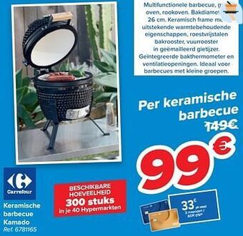 Carrefour Keramische barbecue kamado aanbieding