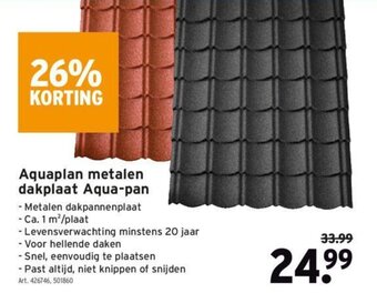 GAMMA Aquaplan metalen dakplaat Aqua-pan aanbieding