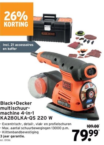 GAMMA Black+Decker multischuur-machine 4-in-1 KA280LKA-QS 220W aanbieding