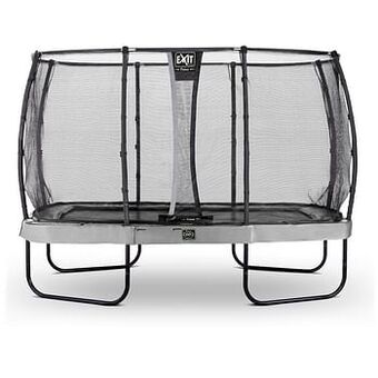 Brico Exit trampoline Elegant Premium + veiligheidsnet Deluxe 244x427cm grijs aanbieding