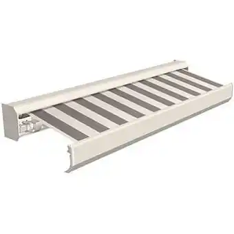 Brico Domasol zonnetent elektrisch ’Factor 30-A’ zwart/witte strepen 550 x 300 cm aanbieding