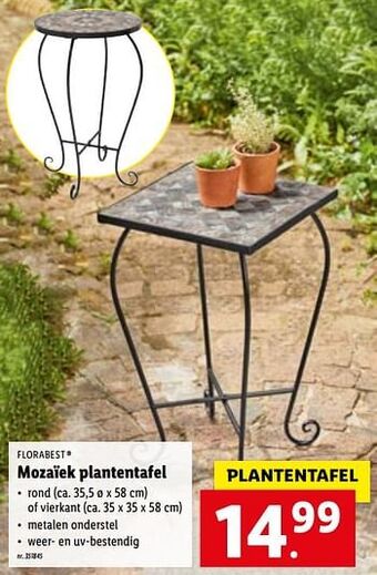 Mozaïek plantentafel