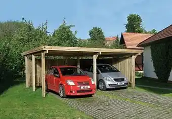 Brico Weka carport 618 Gr.1 onbehandeld + dak 512x576cm aanbieding