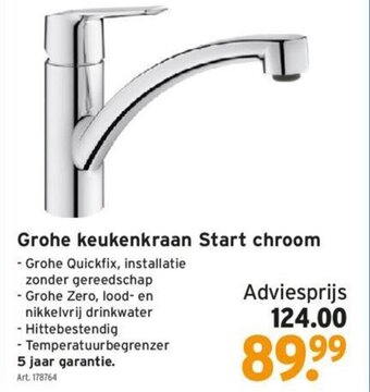 GAMMA Grohe keukenkraan Start chroom aanbieding