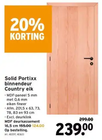 GAMMA Solid Portixx binnendeur Country eik aanbieding