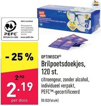 ALDI Brilpoetsdoekjes aanbieding