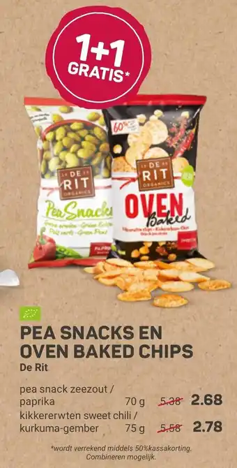 Ekoplaza Pea Snacks En Oven Baked Chips aanbieding