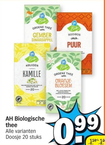 Albert Heijn AH Biologische thee aanbieding