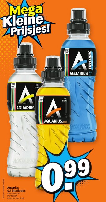 Albert Heijn Aquarius 0.5 literflesjes aanbieding