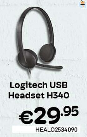 CompuDeals Logitech usb headset h340 aanbieding