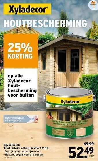 GAMMA Tuinhuisbeits natuurlijk effect aanbieding
