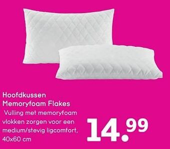 Leen Bakker Hoofdkussen memoryfoam flakes aanbieding