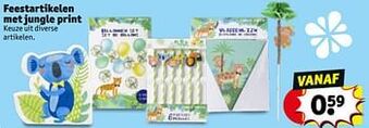 Kruidvat Feestartikelen met jungle print aanbieding