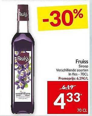 Intermarché Fruiss Siroop aanbieding