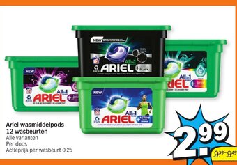Albert Heijn Ariel wasmiddelpods 12 wasbeurten aanbieding