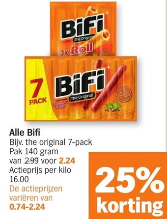 Albert Heijn Alle Bifi aanbieding