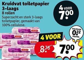 Kruidvat Kruidvat toiletpapier 3-laags aanbieding