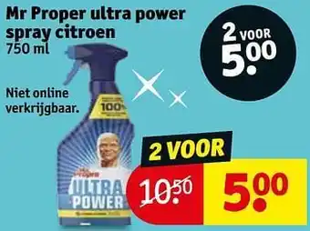Kruidvat Mr proper ultra power spray citroen 750ml aanbieding