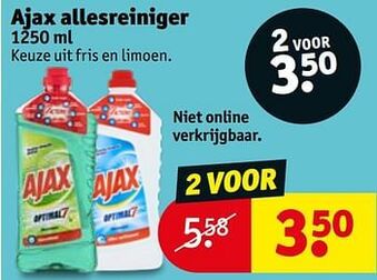 Kruidvat Ajax allesreiniger 1250ml aanbieding