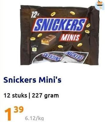 Action Snickers mini`s aanbieding