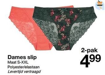 Zeeman Dames slip aanbieding